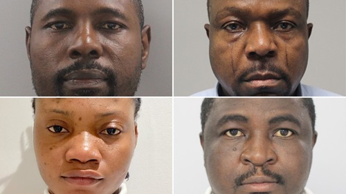 Clockwise top left to bottom right: Abraham Alade Olarotimi Onifade, 41; Adekunle Kabir, 54; Abayomi Aderinsoye Shodipo, 38; Nosimot Mojisola Gbadamosi, 31. Pics: PA