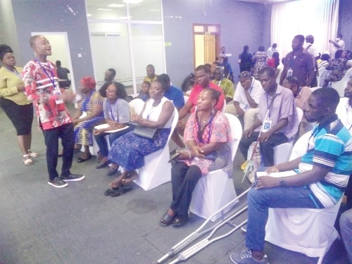 Some of the participants going through the entrepreneurship training Some of the participants going through the entrepreneurship training