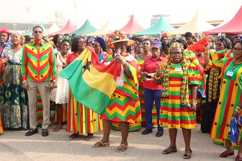 Gifty Affenyi Dadzie (arrowed), National Prayer Director, Aglow International, leading the National Thanksgiving Service at the Independence Square in Accra. Picture: ELVIS NII NOI DOWUONA Gifty Affenyi Dadzie (arrowed), National Prayer Director, Aglow International, leading the National Thanksgiving Service at the Independence Square in Accra. Picture: ELVIS NII NOI DOWUONA