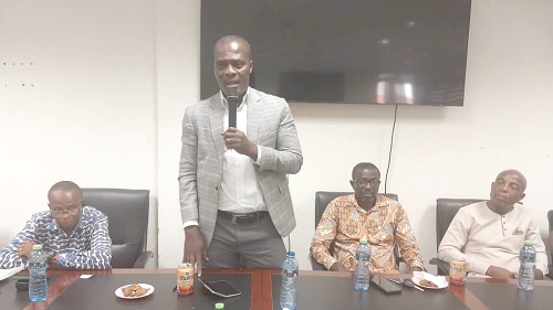 Emmanuel Lumor, Central Regional General Manager of the Electricity Company of Ghana, addressing the gathering Emmanuel Lumor, Central Regional General Manager of the Electricity Company of Ghana, addressing the gathering
