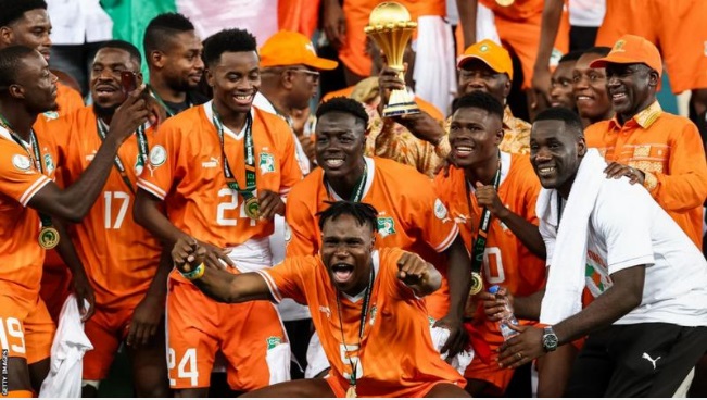 Emerse Fae (far right, in white) coached Nice's youth teams and was the reserve team of French Ligue 1 club Clermont before becoming Ivory Coast's assistant coach in May 2022 Haller gives Ivory Coast victory in Afcon final