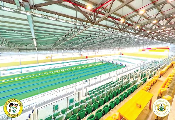 The Borteyman Sports Complex boasts a modern Olympic-size swimming pool The Borteyman Sports Complex boasts a modern Olympic-size swimming pool