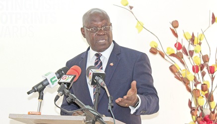 Dr Joe Tackie (left), Awards Committee Chairman, FGBMFI, speaking at the FGBMFI Awards launch. Picture: ERNEST KODZI Dr Joe Tackie (left), Awards Committee Chairman, FGBMFI, speaking at the FGBMFI Awards launch. Picture: ERNEST KODZI
