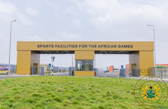 The inner perimeter of the tennis court of the Borteyman Sports complex in Accra. Picture: SAMUEL TEI ADANO