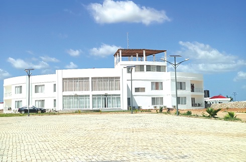 Front view of the facility