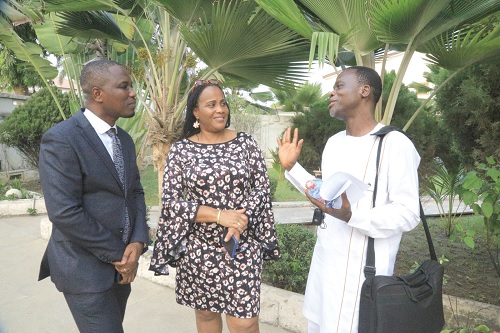 Dr Antoinette Tsiboe-Darko (middle), Executive Director, Danquah Institute, Dr Frank Bannor (left), Development Economist and head of Research, Danquah Institute, and Dr George Domfe, member of the Institute, interacting after the press conference Dr Antoinette Tsiboe-Darko (middle), Executive Director, Danquah Institute, Dr Frank Bannor (left), Development Economist and head of Research, Danquah Institute, and Dr George Domfe, member of the Institute, interacting after the press conference
