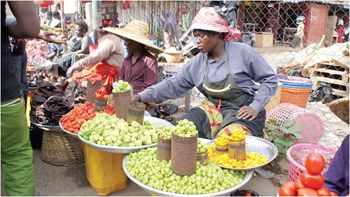 A market scene in Hohoe