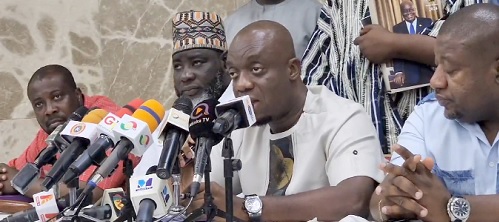 Justin Koduah Frimpong (2nd from right), General Secretary, NPP, making the announcements yesterday Justin Koduah Frimpong (2nd from right), General Secretary, NPP, making the announcements yesterday