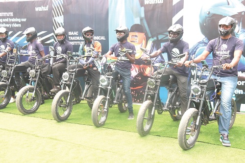 Some of the electric bikes on display