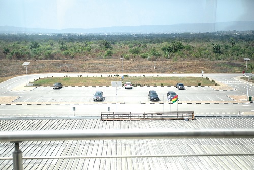 Visitors car park and drop-off area Visitors car park and drop-off area