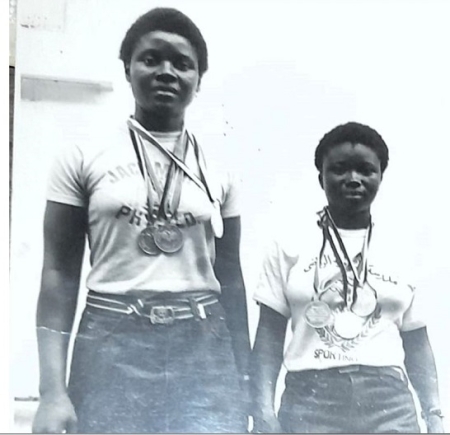 Table tennis legends Abena Pokua and Patricia Ofei Table tennis legends Abena Pokua and Patricia Ofei