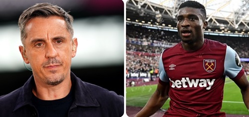 Mohammed Kudus: Gary Neville urges Ghana star to be more mature Mohammed Kudus: Gary Neville urges Ghana star to be more mature