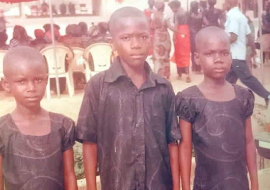 Ernest Antwi (middle) with his siblings, Victoria Yamboa (right) and Beatrice Botwe Ernest Antwi (middle) with his siblings, Victoria Yamboa (right) and Beatrice Botwe