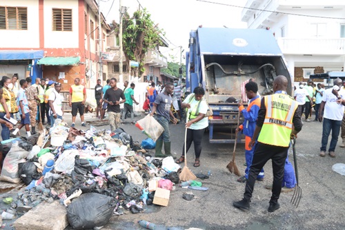 Some members of Ga Mashie partaking in the exercise 
