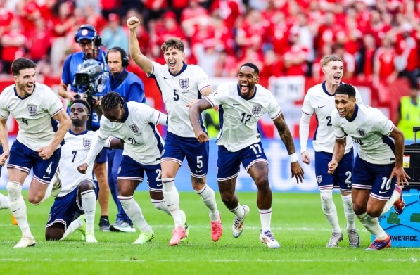 England beat Switzerland 5-3 on penalties to reach Euro 2024 semis