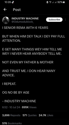 24-year-old Rema gave me advice my parents didn’t give’ – Odumodublvck