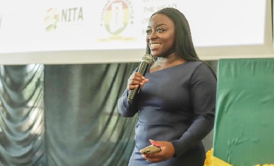 Lexy Boahene (inset), Team Lead, GhanaCARES, addressing participants in the event. Picture: EDNA SALVO-KOTEY Lexy Boahene (inset), Team Lead, GhanaCARES, addressing participants in the event. Picture: EDNA SALVO-KOTEY