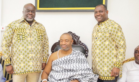King Nii Tackie Teiko Tsuru II (middle), Ga Mantse, with Kofi Adomako (left), Managing Director of GCB, and Odartey Lamptey (right), Deputy Managing Director, Operations, GCB Bank PLC Picture: CALEB VANDERPUYEKing Nii Tackie Teiko Tsuru II (middle), Ga Mantse, with Kofi Adomako (left), Managing Director of GCB, and Odartey Lamptey (right), Deputy Managing Director, Operations, GCB Bank PLC Picture: CALEB VANDERPUYE King Nii Tackie Teiko Tsuru II (middle), Ga Mantse, with Kofi Adomako (left), Managing Director of GCB, and Odartey Lamptey (right), Deputy Managing Director, Operations, GCB Bank PLC Picture: CALEB VANDERPUYE