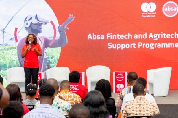 • Audrey Abakah, Director SME, Agency Banking and Partnership, Absa Bank Ghana, speaking at the event Absa commits GH¢1m to startups