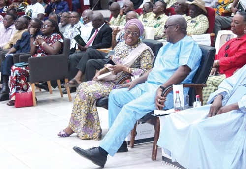 With him is John Dramani Mahama (right), a former President of Ghana and NDC flag bearer, interacting with Justice Sophia Akuffo, a former Chief Justice. Picture: ERNEST KODZI With him is John Dramani Mahama (right), a former President of Ghana and NDC flag bearer, interacting with Justice Sophia Akuffo, a former Chief Justice. Picture: ERNEST KODZI