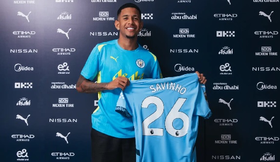 Man City has signed Brazil Savinho until 2029 Man City has signed Brazil Savinho until 2029