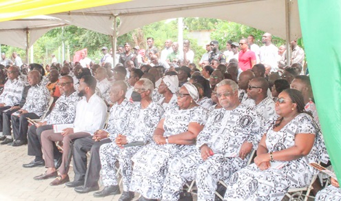 Gathering at the wreath-laying ceremony