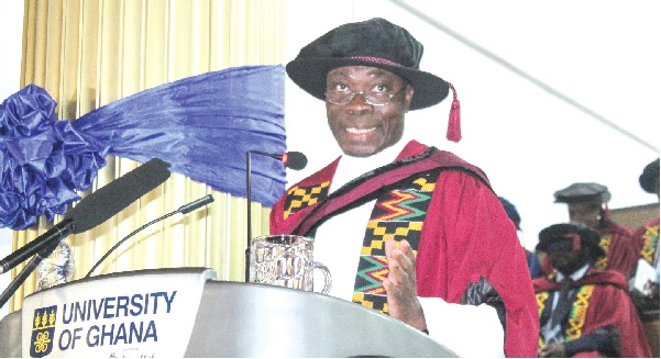 Prof. Michael Perry Kweku Okyerefo delivering the lecture Prof. Michael Perry Kweku Okyerefo delivering the lecture