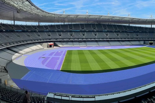 Why the tracks at the Paris 2024 Olympics are purple Why the tracks at the Paris 2024 Olympics are purple