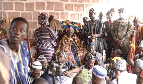 Bii-Kunuto Jewu Soale I, the Yagbonwura, seated at the Nayri’s Palace in Nalerigu in North East Region