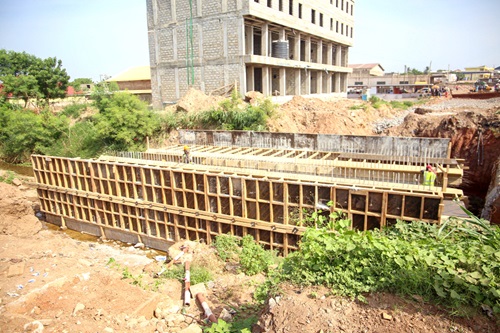 Ongoing projects on Adenta-Dodowa road
