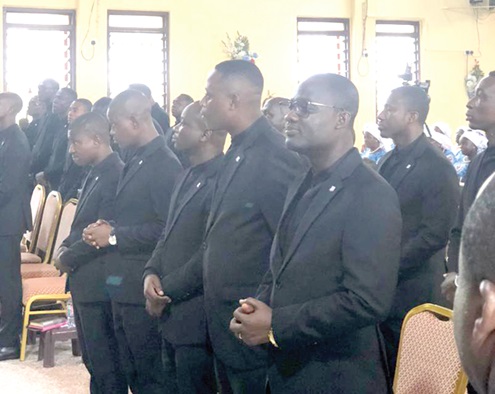 The ministers being commissioned during the ceremony The ministers being commissioned during the ceremony