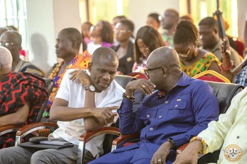 Mark Okraku Mantey (left), Deputy Minister of Tourism, Arts and Culture and Mr Akwasi Agyeman, CEO of GTA having a chat during the event Mark Okraku Mantey (left), Deputy Minister of Tourism, Arts and Culture and Mr Akwasi Agyeman, CEO of GTA having a chat during the event