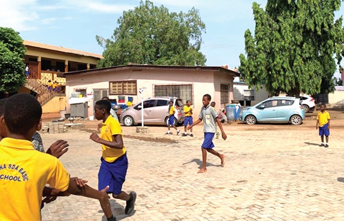 The building situated on the Madina SDA 1 and 2 Basic School premises. BELOW: The septic tank on the school compound The building situated on the Madina SDA 1 and 2 Basic School premises. BELOW: The septic tank on the school compound