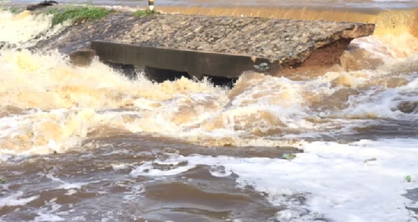 Kasoa - Winneba highway diverted after Okyereko bridge was overtopped