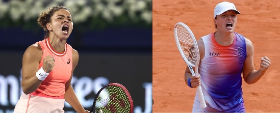 Jasmine Paolini (left) and Iga Swiatek to clash in women's singles final Jasmine Paolini (left) and Iga Swiatek to clash in women's singles final