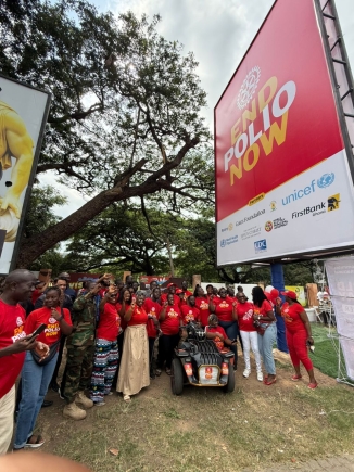 Ghana National PolioPlus Committee unveils “End Polio Now” billboard in AccraGhana National PolioPlus Committee unveils “End Polio Now” billboard in Accra Ghana National PolioPlus Committee unveils “End Polio Now” billboard in Accra