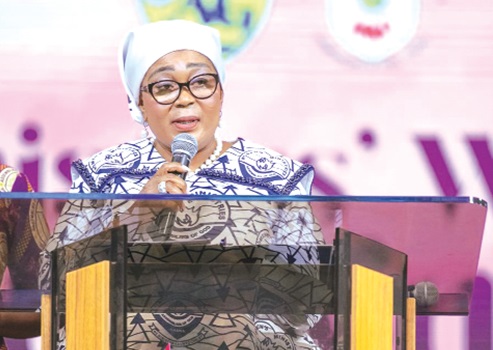 Lordina Mahama addressing the Ministers' Wives Association Lordina Mahama addressing the Ministers' Wives Association