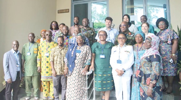 Professor Richard Asante (left) with participants after the conference Professor Richard Asante (left) with participants after the conference