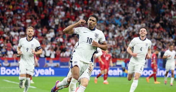 Jude Bellingham scores as England record a nervy win against Serbia Jude Bellingham scores as England record a nervy win against Serbia