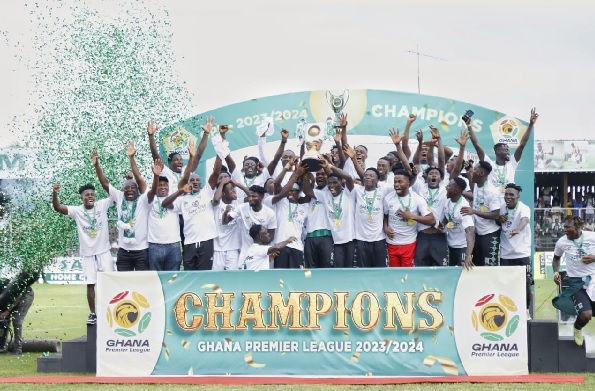 FC Samartex 1996 are champions of the 2023/24 league season. Photos: Douglas Anane-Frimpong FC Samartex 1996 are champions of the 2023/24 league season. Photos: Douglas Anane-Frimpong