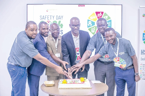 • Kader Maiga (3rd from right), Managing Director of Vivo Energy Ghana, joined by other dignitaries to launch the day Vivo Energy Ghana launches Safety Day