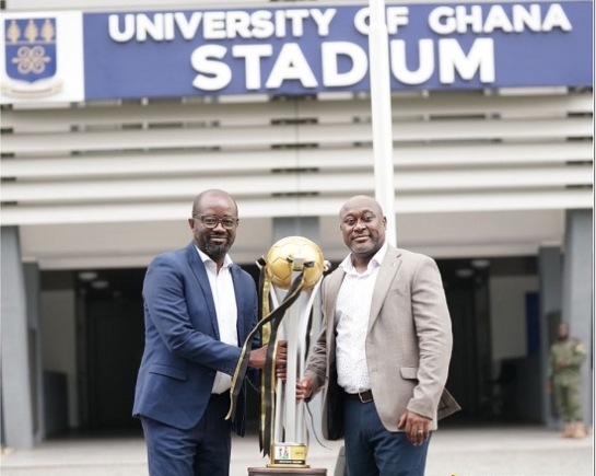 GFA President presents MTN FA Cup trophy to UG Pro Vice-Chancellor 