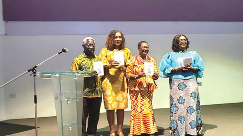 Georgina Theodora Wood (right), former Chief Justice, Dr Leticia Adelaide Appiah (2nd from left), Executive Director of the National Population Council, and Yaw Osafo-Maafo (left), Senior Presidential Advisor, launching the book Georgina Theodora Wood (right), former Chief Justice, Dr Leticia Adelaide Appiah (2nd from left), Executive Director of the National Population Council, and Yaw Osafo-Maafo (left), Senior Presidential Advisor, launching the book