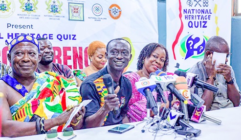 Kwaku Owusu Appiah, Executive Director of the National Heritage Quiz Competition, addressing the press Kwaku Owusu Appiah, Executive Director of the National Heritage Quiz Competition, addressing the press