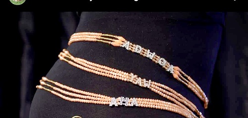 Name of lovers are inscribed on the beads