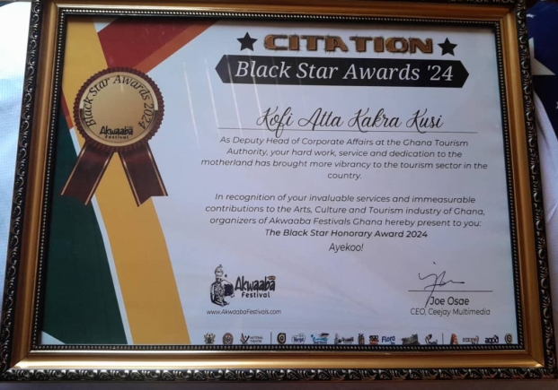 The Akwaaba Festival 2024 earmarked to celebrate Ghana’s rich culture through music, food and accessories was climaxed with an awards night on Friday, March 8, 2024  to honor Kofi Atta Kakra Kusi and other personalities who have taken notable steps in promoting and showcasing the beauty and culture of Ghana.  