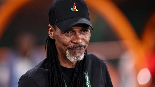 Then-Cameroon coach Rigobert Song called Wilfried Nathan Doualla up for the 2023 Africa Cup of Nations Then-Cameroon coach Rigobert Song called Wilfried Nathan Doualla up for the 2023 Africa Cup of Nations