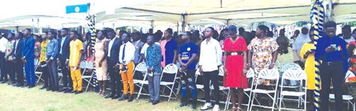 Some students taking the matriculation oath Some students taking the matriculation oath