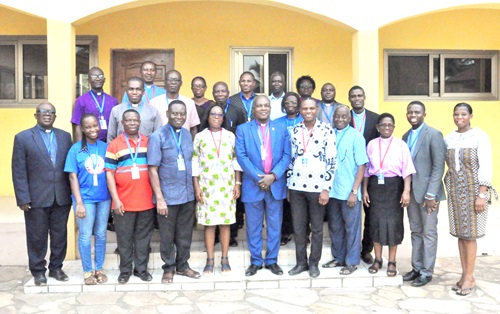 Rt Rev. Dr Lt Col Bliss Divine Agbeko (middle), moderator of the General Assembly of EPCG and some of the participants Rt Rev. Dr Lt Col Bliss Divine Agbeko (middle), moderator of the General Assembly of EPCG and some of the participants