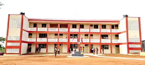 The front view of the Duayaw Nkwanta Fire Academy and Training School Administration block The front view of the Duayaw Nkwanta Fire Academy and Training School Administration block